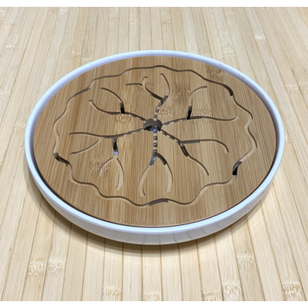 Чабань из бамбука белая Росток диаметр 25,5 см